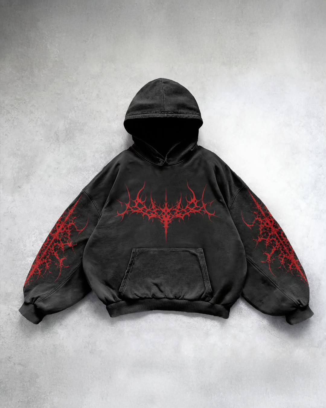 Demon Scar Red Hoodie - Senpaii