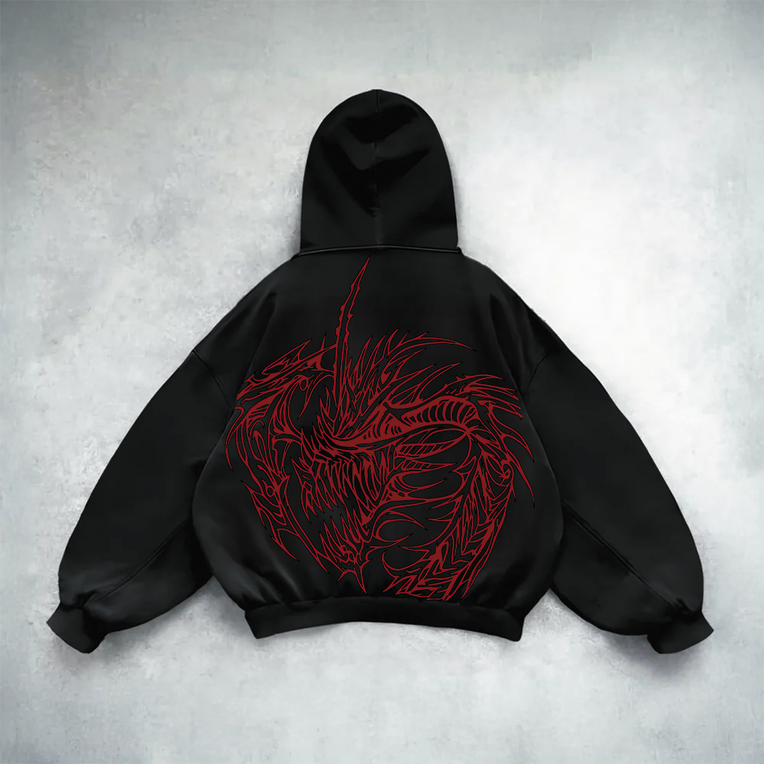 Draconic Hoodie Red