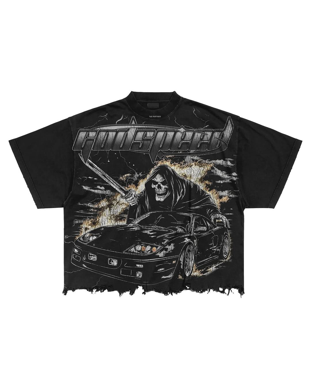 Hell Racer Oversized Graphic T-shirt (DIY) - Senpaii
