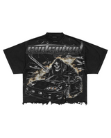 Hell Racer Oversized Graphic T-shirt (DIY)