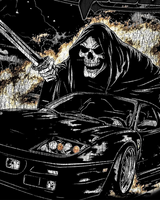 Hell Racer Oversized Graphic T-shirt (DIY)