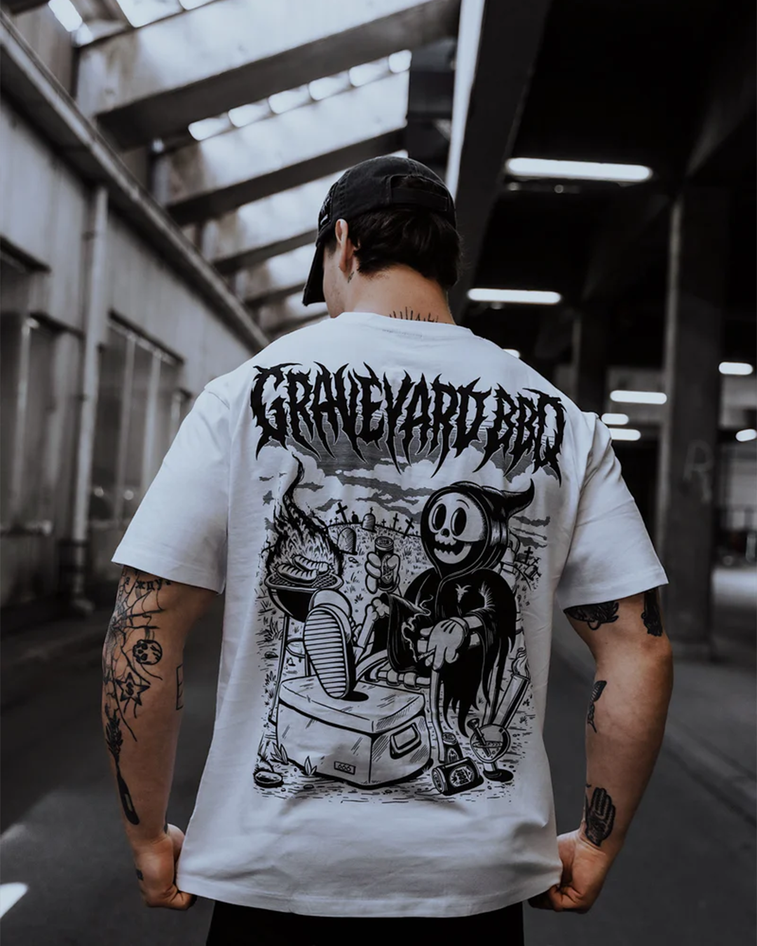 Graveyard BBQ – Oversized Graphic T-Shirt