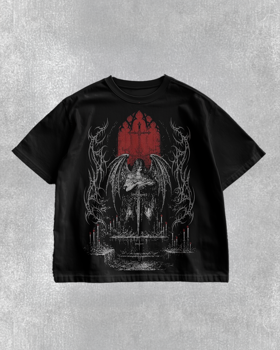 Scarlet Sentinel Oversized T-Shirt
