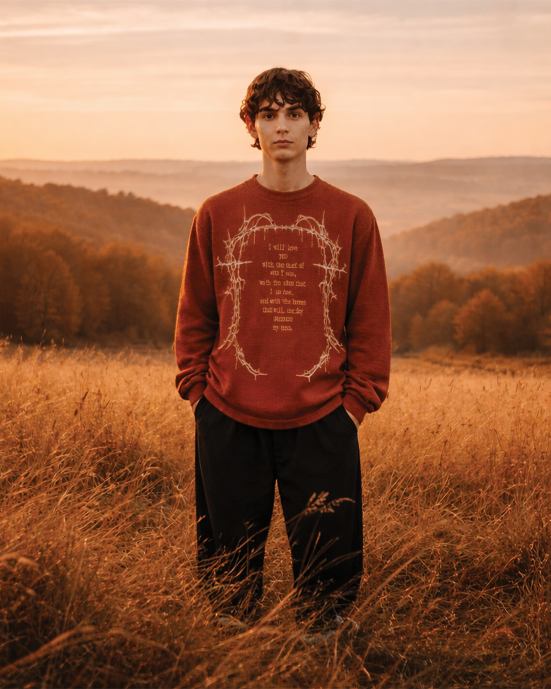 Sanctified Dusk Waffle Knit T-shirt