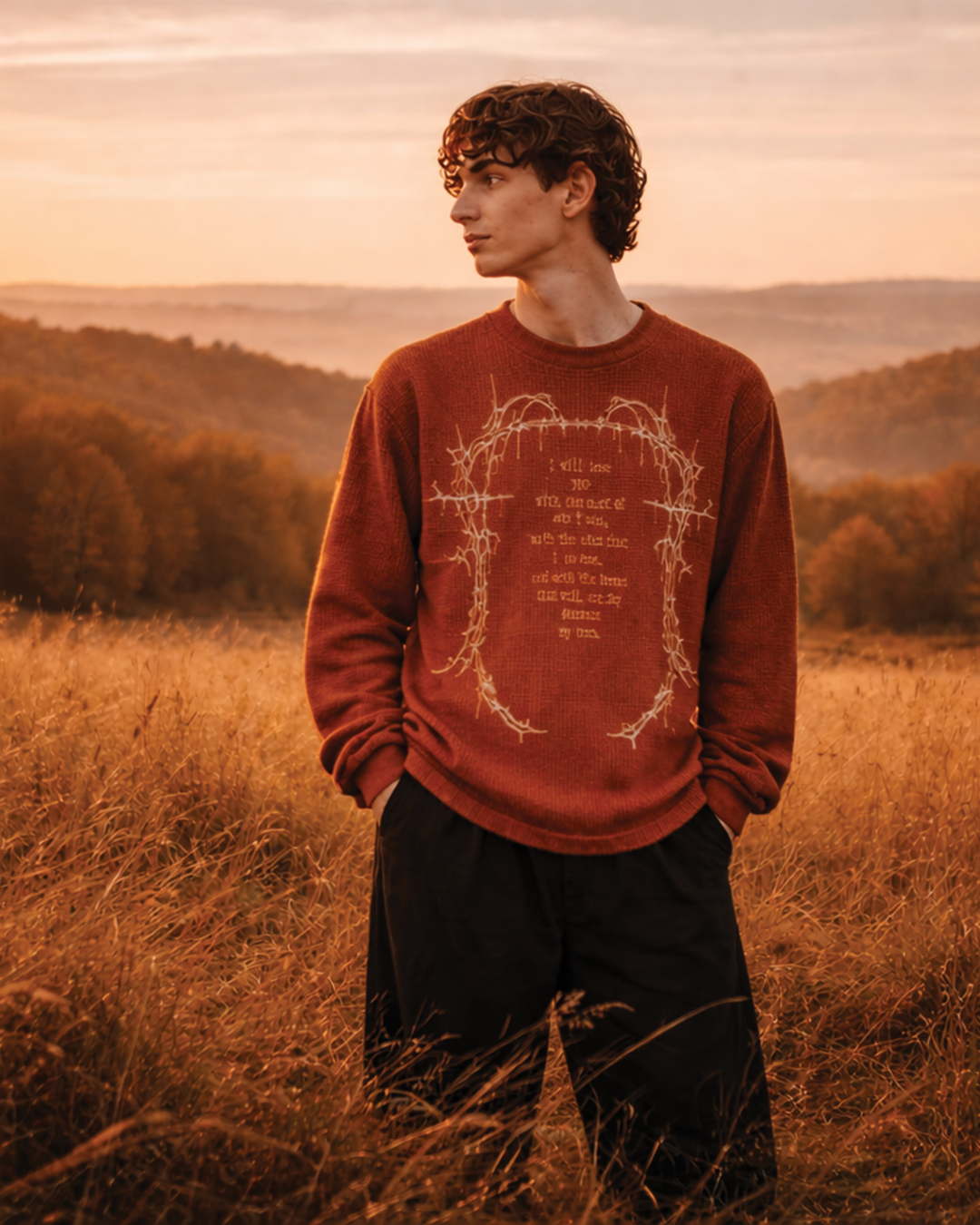 Sanctified Dusk Waffle Knit T-shirt