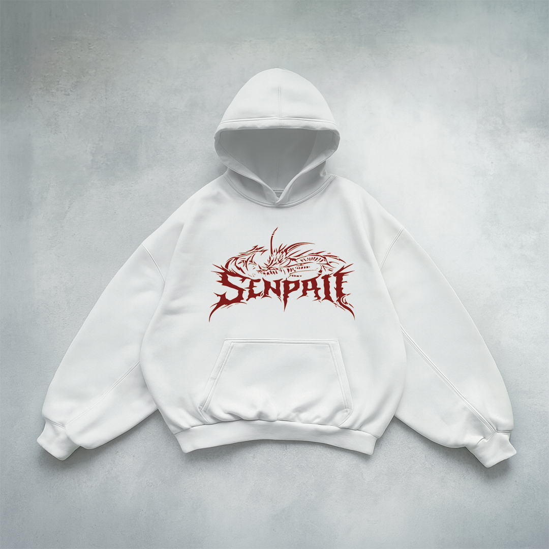 Draconic White Hoodie